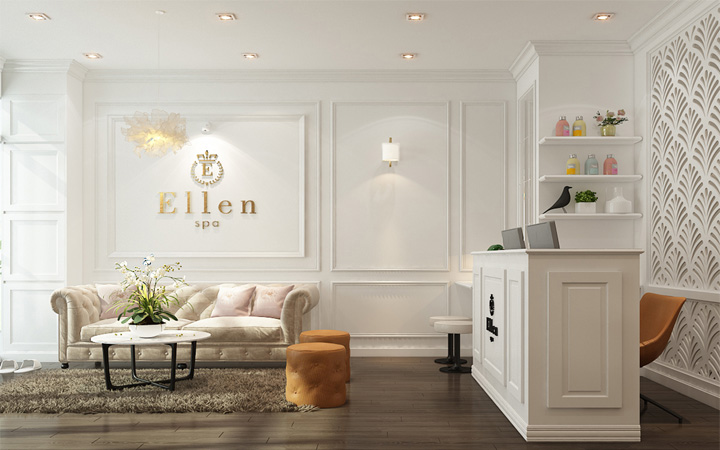 Mẫu Thiết Kế Phào Chỉ Trang Trí Spa Phong Cách Tân Cổ Điển